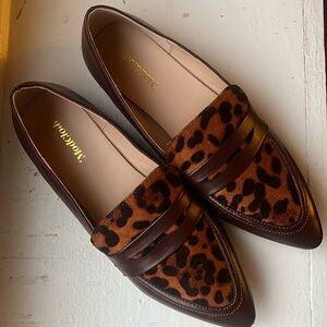 ModCloth’s “the cat’s meow” penny loafer in leopard